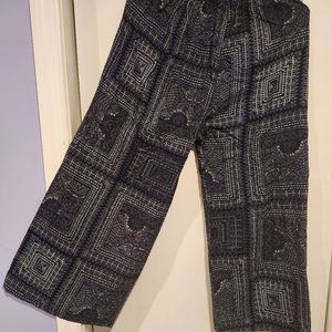 WOMENS RAYON PRINTED PLAZO PANT
